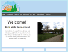 Tablet Screenshot of bellavistacampground.com